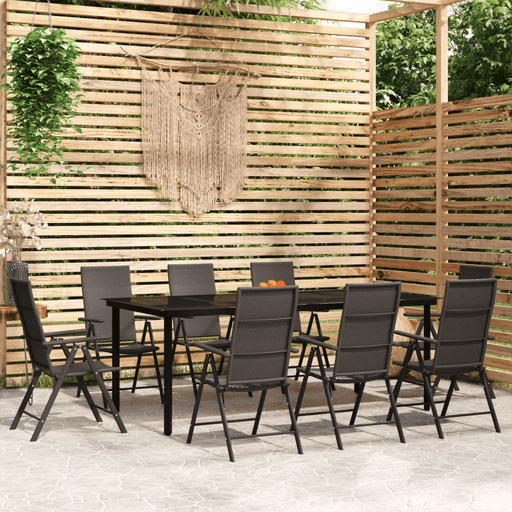 Vidaxl Utendørs spisestue 9 deler