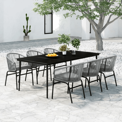 Vidaxl Utendørs spisestue 7 deler