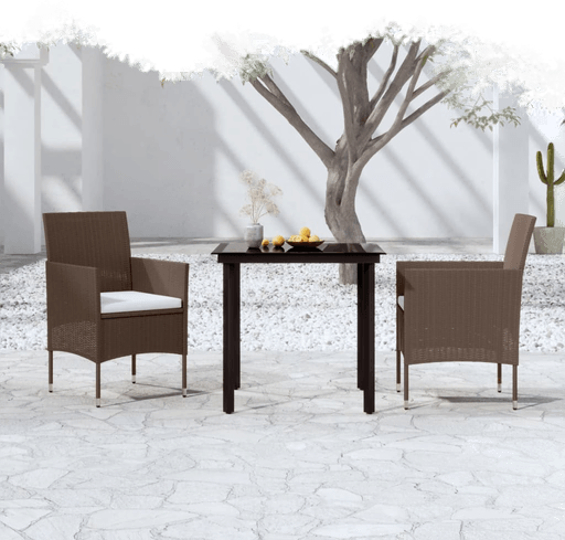 Vidaxl Utendørs spisestue 3 deler