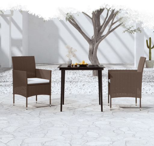 Vidaxl Utendørs spisestue 3 deler