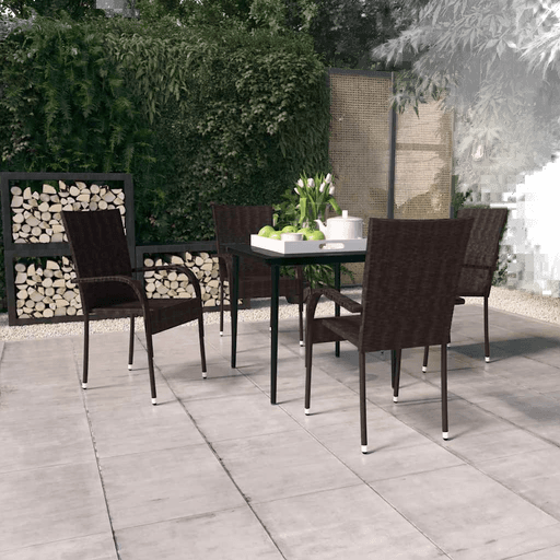 Vidaxl Utendørs spisestue 5 deler