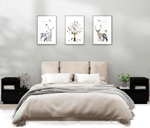 Vidaxl Nattbord 60x34x51 cm svart