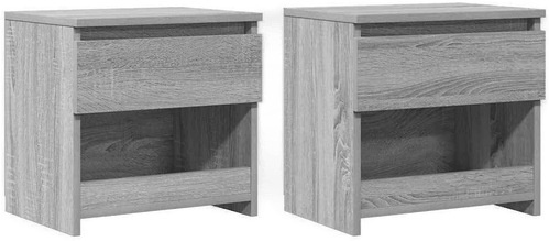 Vidaxl Nattbord 2 stk grå 40x30 cm