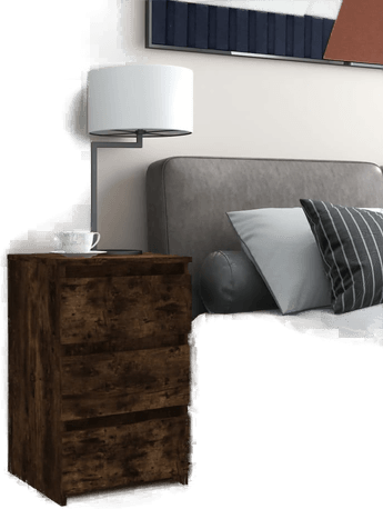 Vidaxl Nattbord røkt eik 40x35 cm