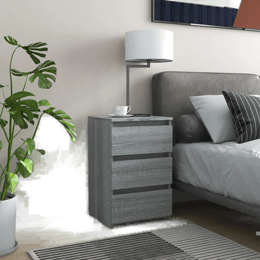 Vidaxl Nattbord grå sonoma 40x35 cm