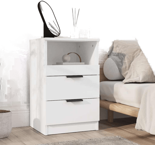 Vidaxl Nattbord hvit