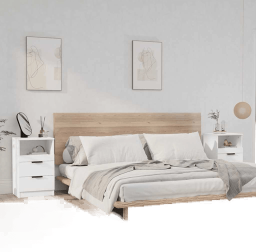 Vidaxl Nattbord 2 stk hvit