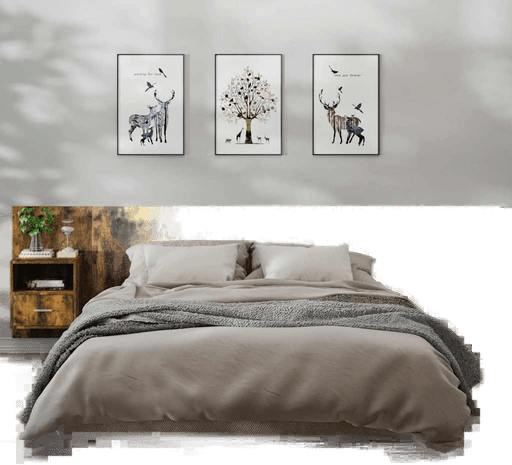 Vidaxl Veggmonterte nattbord 2 stk røkt eik