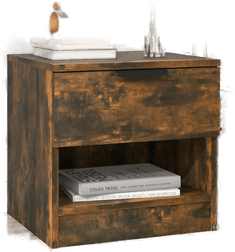 Vidaxl Nattbord røkt eik