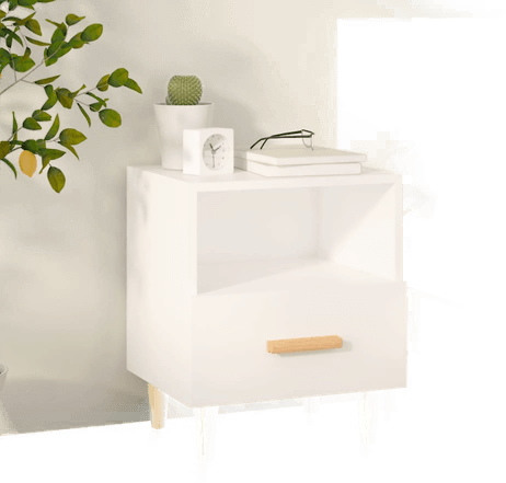 Vidaxl Nattbord hvit 40x35 cm