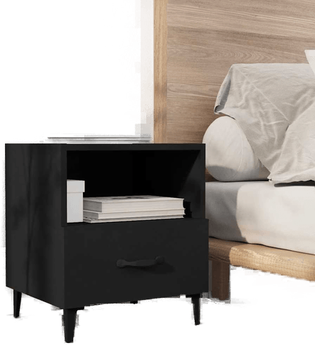 Vidaxl Nattbord svart