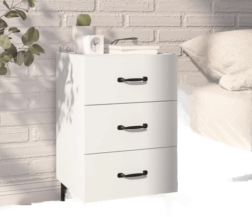 Vidaxl Nattbord hvit 40x40x66 cm