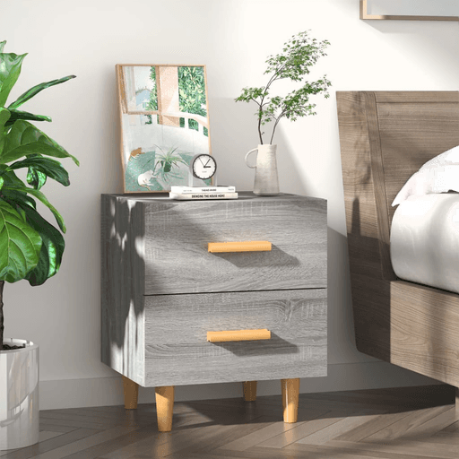 Vidaxl Nattbord grå sonoma 40x35 cm