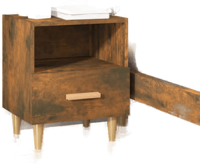 Vidaxl Nattbord røkt eik 40x35 cm