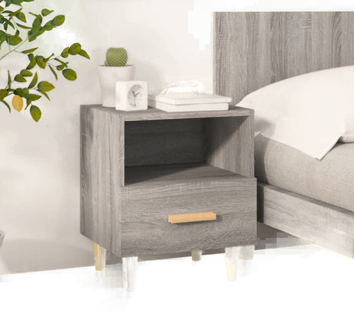 Vidaxl Nattbord grå sonoma 40x35 cm