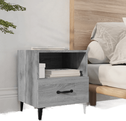 Vidaxl Nattbord grå sonoma