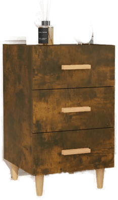 Vidaxl Nattbord røkt eik 40x40 cm