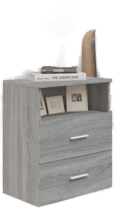 Vidaxl Nattbord grå sonoma 50x32 cm