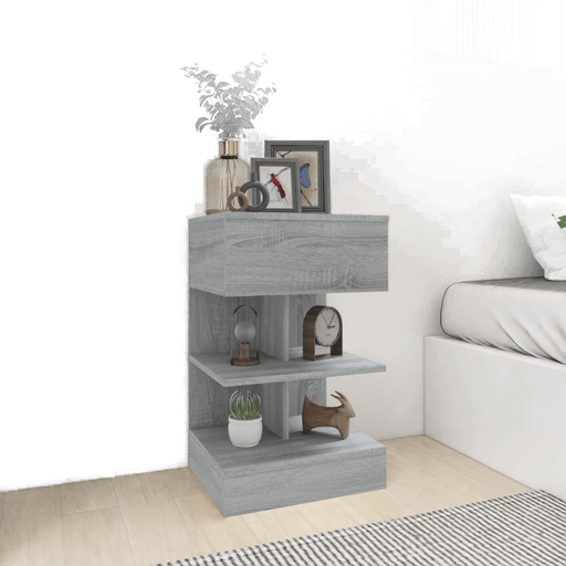 Vidaxl Nattbord grå sonoma 40x35x65 cm