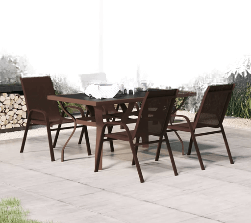 Vidaxl Utendørs spisestue 5 deler