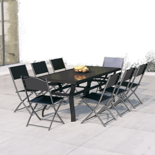 Vidaxl Utendørs spisestue 9 deler