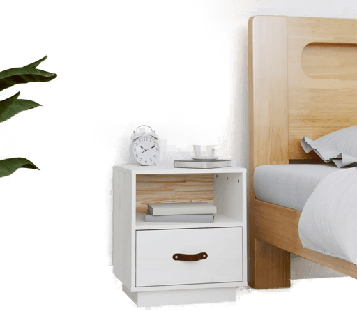 Vidaxl Nattbord hvit 40x34 cm