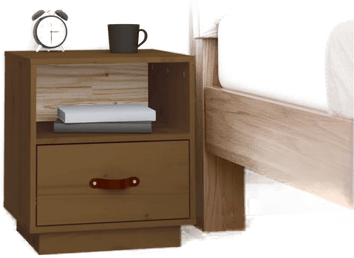 Vidaxl Nattbord honningbrun 40x34x45 cm