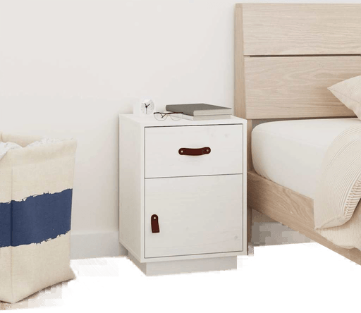 Vidaxl Nattbord hvit 40x34x55 cm