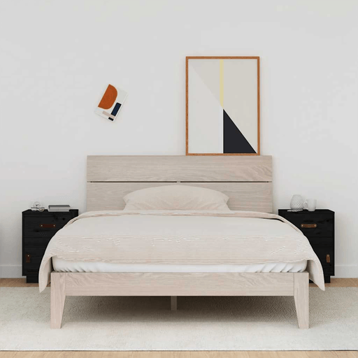 Vidaxl Nattbord 40x34x55 cm svart