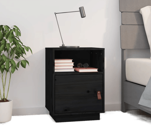 Vidaxl Nattbord svart 40x34x55