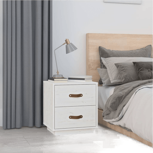 Vidaxl Nattbord hvit 40x34x45 cm