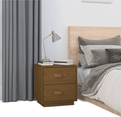 Vidaxl Nattbord honningbrun 40x34x45 cm