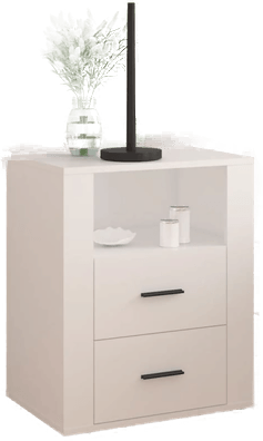 Vidaxl Nattbord hvit 50x36 cm