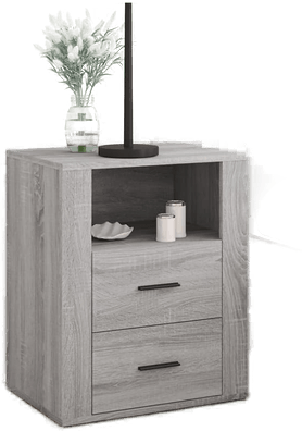 Vidaxl Nattbord grå sonoma 50x36x60 cm