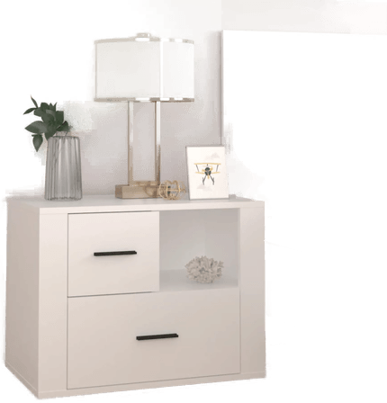 Vidaxl Nattbord hvit 60x36 cm