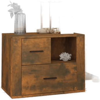 Vidaxl Nattbord røkt eik 60x36 cm