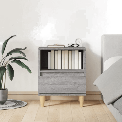 Vidaxl Nattbord grå sonoma