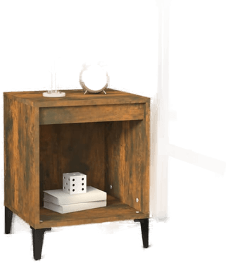 Vidaxl Nattbord røkt eik 40x35 cm