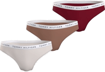 Tommy Hilfiger Truser 3P Bikini Natur/Rød
