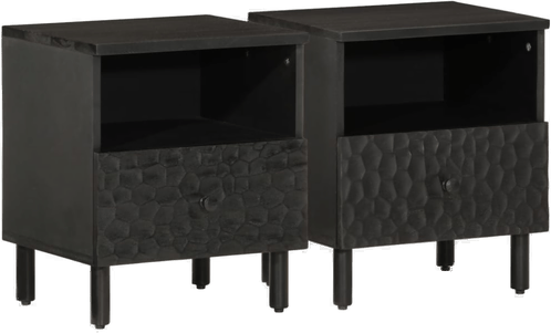 Vidaxl Nattbord 2 stk svart 40x33 cm