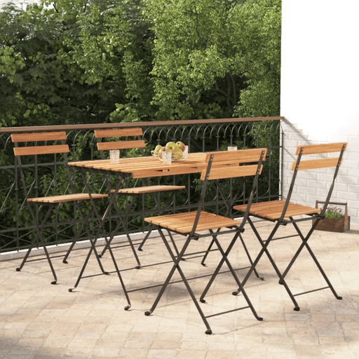 Vidaxl Sammenleggbart bistrosett 5 deler