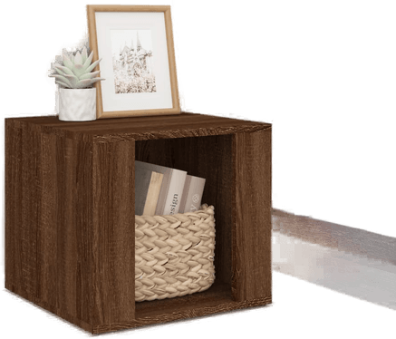 Vidaxl Nattbord brun eik 41x40 cm