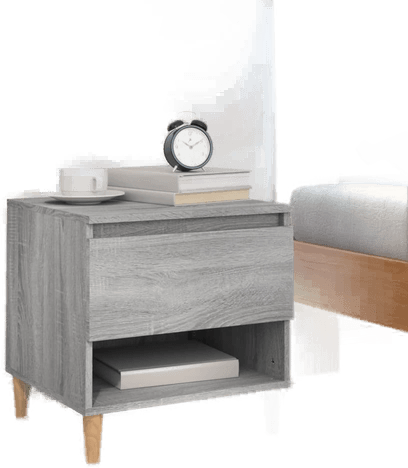 Vidaxl Nattbord grå sonoma 50x46 cm