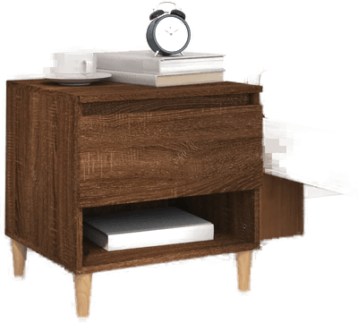 Vidaxl Nattbord brun eik 50x46 cm
