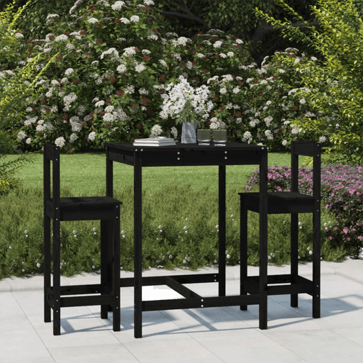 Vidaxl Hagebarsett 3 deler svart