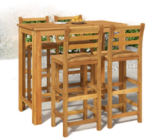 Vidaxl Hagebarsett 5 deler