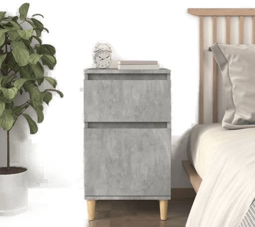 Vidaxl Nattbord betonggrå 40x35 cm