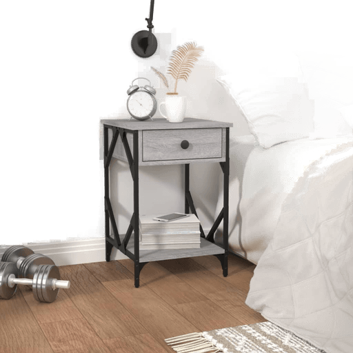 Vidaxl Nattbord grå sonoma 40x42 cm