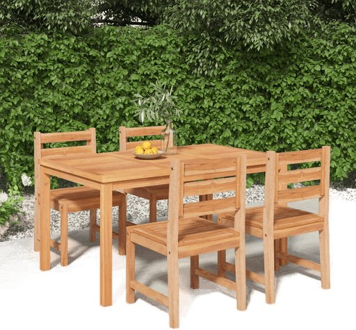 Vidaxl Hagespisegruppe 5 deler teak