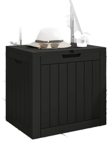 Vidaxl Hageoppbevaringsboks svart 55,5x43x53 cm